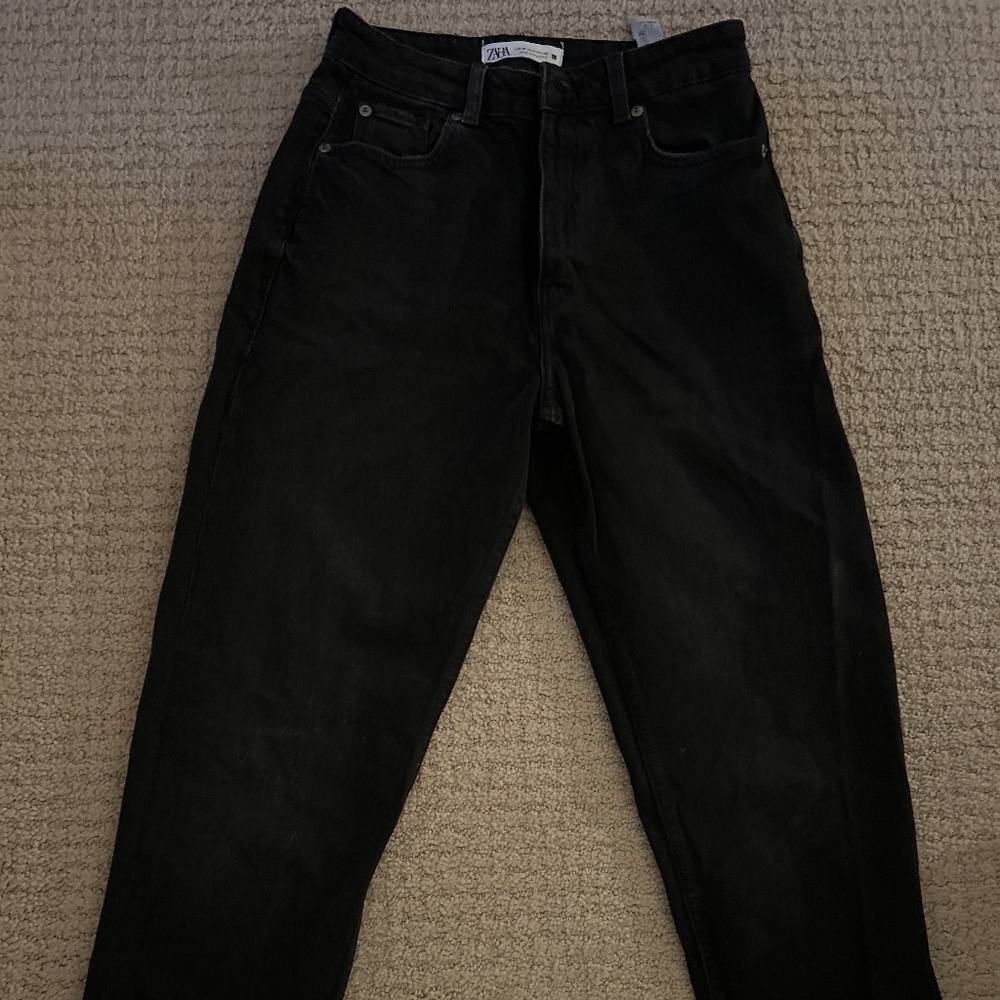 Zara  Black Jean wide leg
